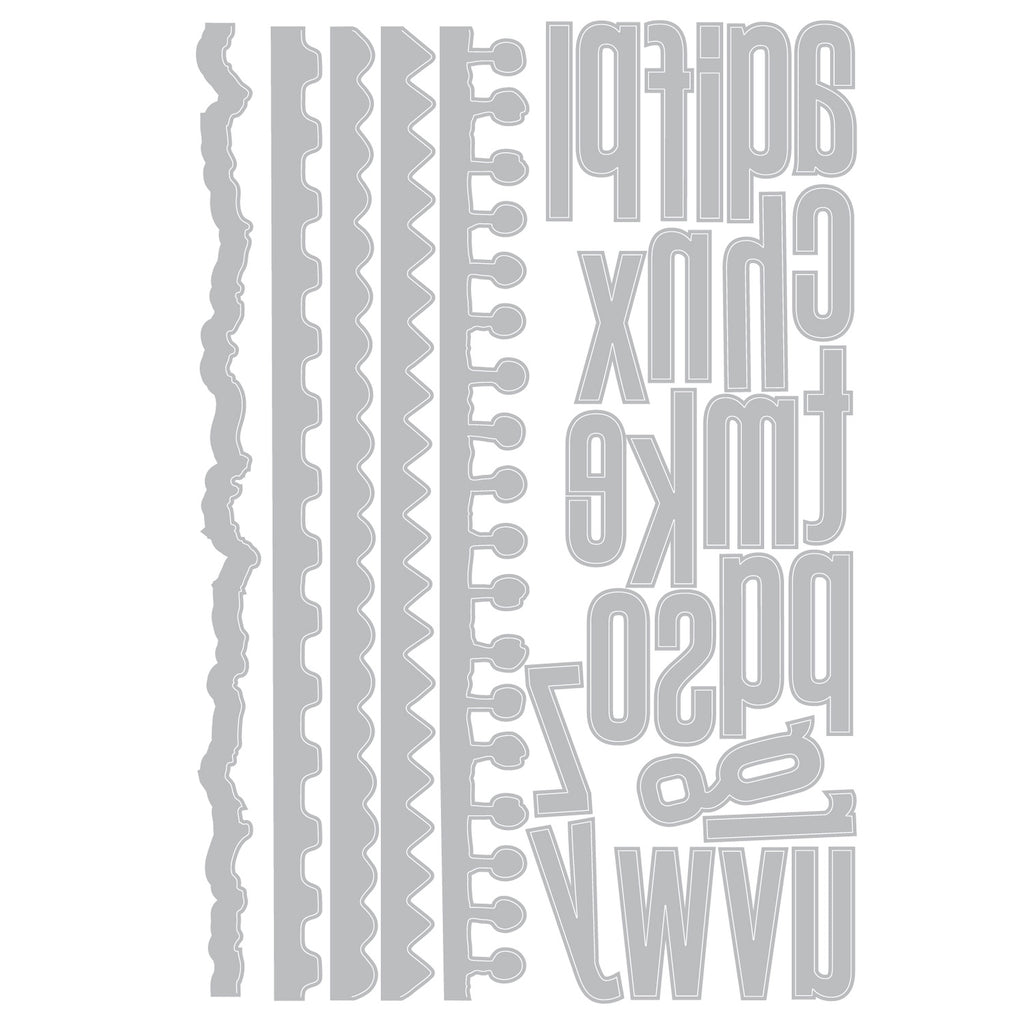 Tim Holtz Sizzix Vault Edges Thinlits Dies 666873 line art
