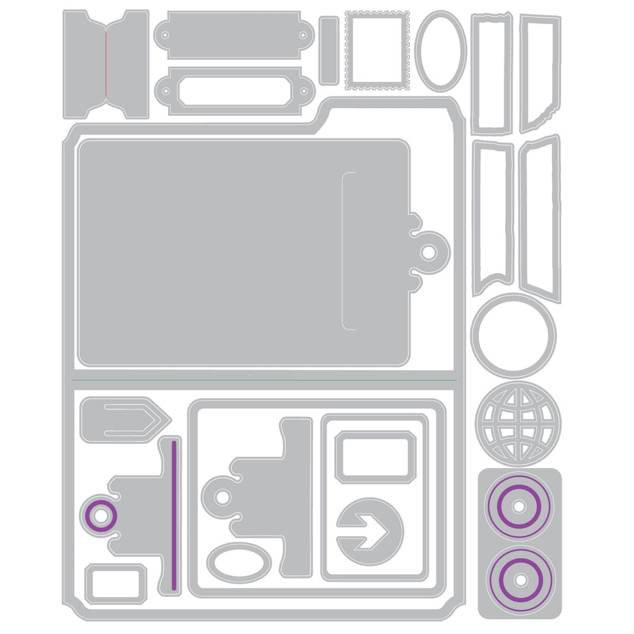 Sizzix Thinlits die 6種　7点 Tim Holtz Sizzix Vault Edges Thinlits Dies 666873 – Simon Says Stamp
