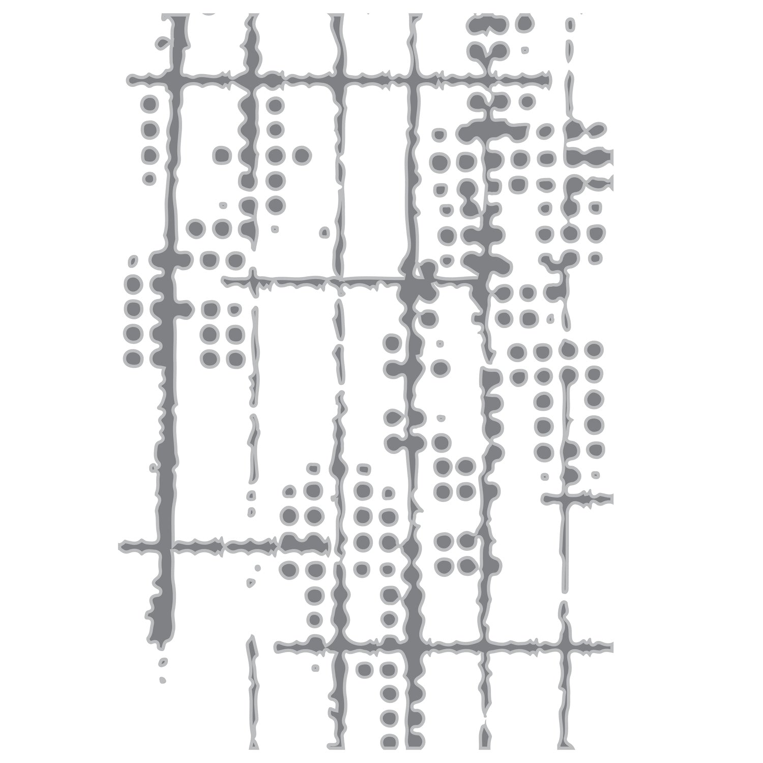 Sizzix Dot Matrix ML Embossing Folder 666904 line art