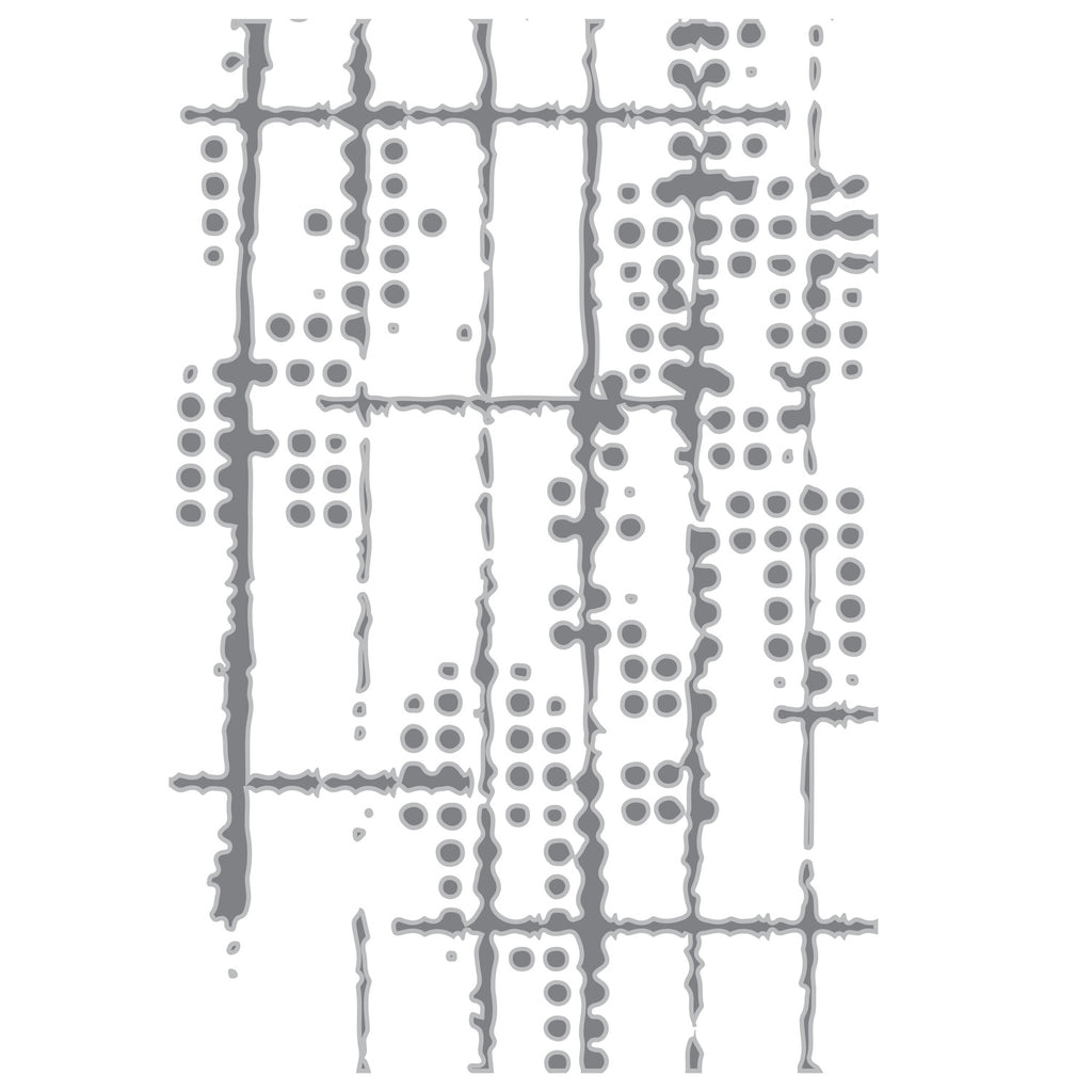 Sizzix Dot Matrix ML Embossing Folder 666904 line art