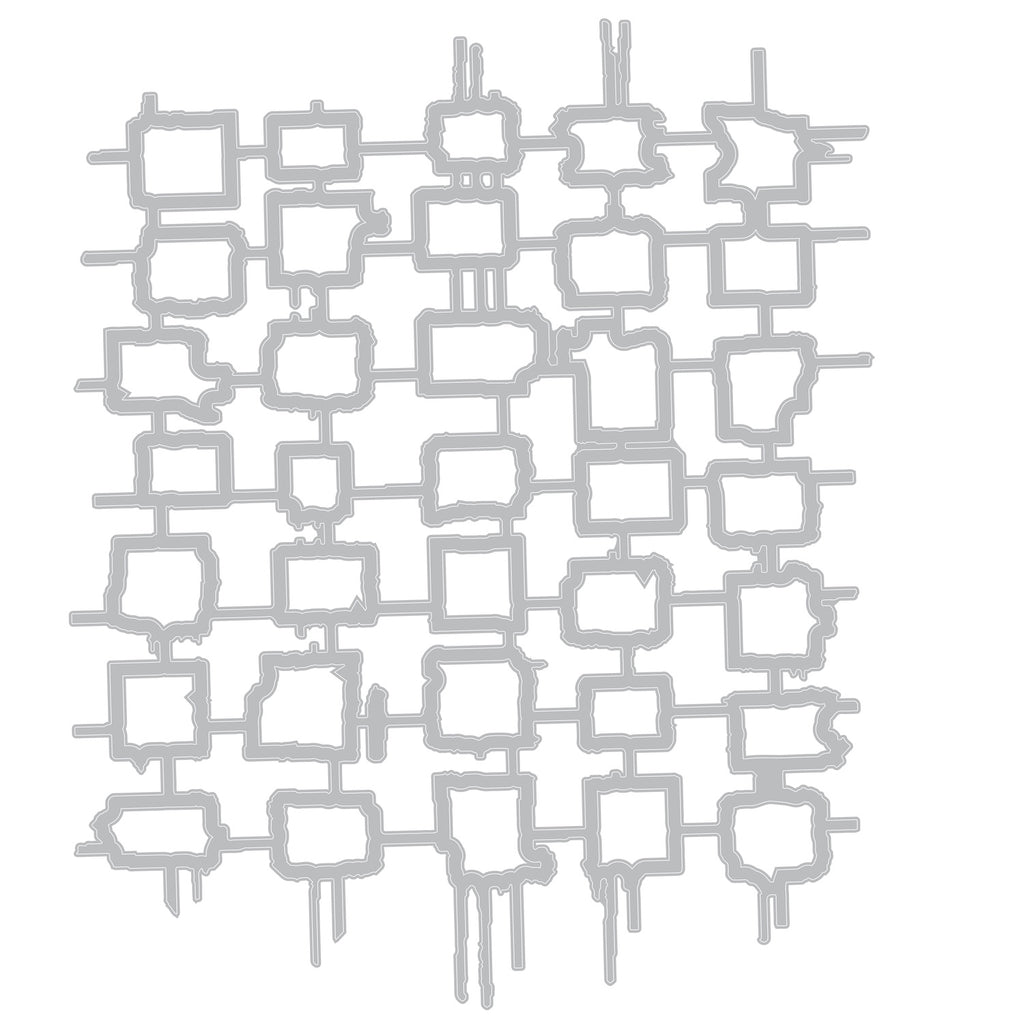 Sizzix Waffles Thinlits Die 666910 line art