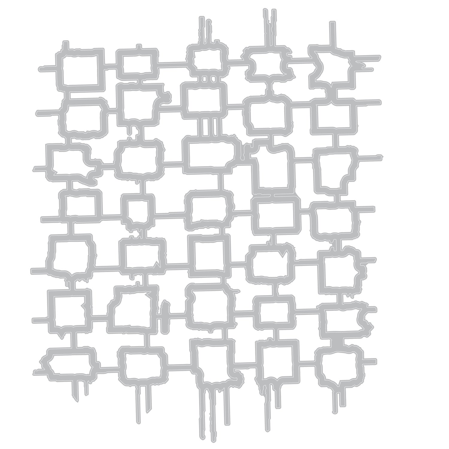 Sizzix Waffles Thinlits Die 666910 line art