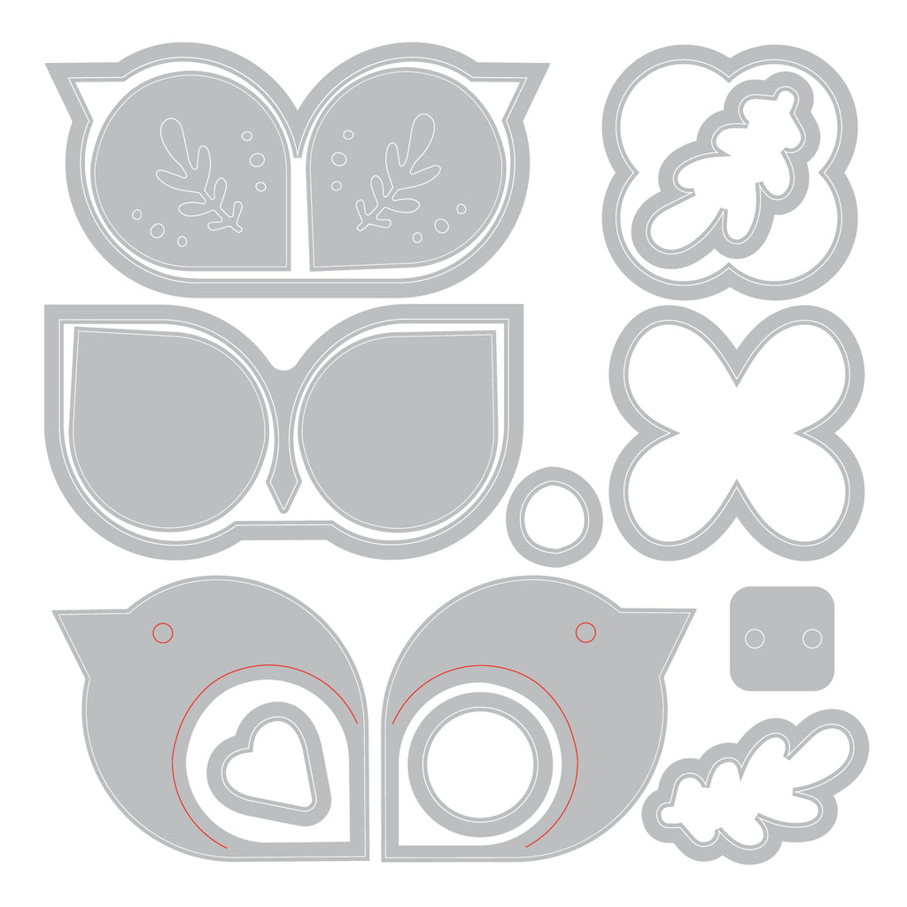 Sizzix Birds and Blooms 2 Dies and Stamps Bundle