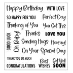 Sizzix Essential Sentiments Clear Stamps Set 667149