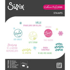 Sizzix Warm Winter Wishes Sentiments Clear Stamps Set 667172