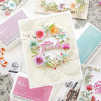Pinkfresh Studio Breezy Blossoms Cling Stamp 238724 Floral Friendship Card | color-code:ALT01