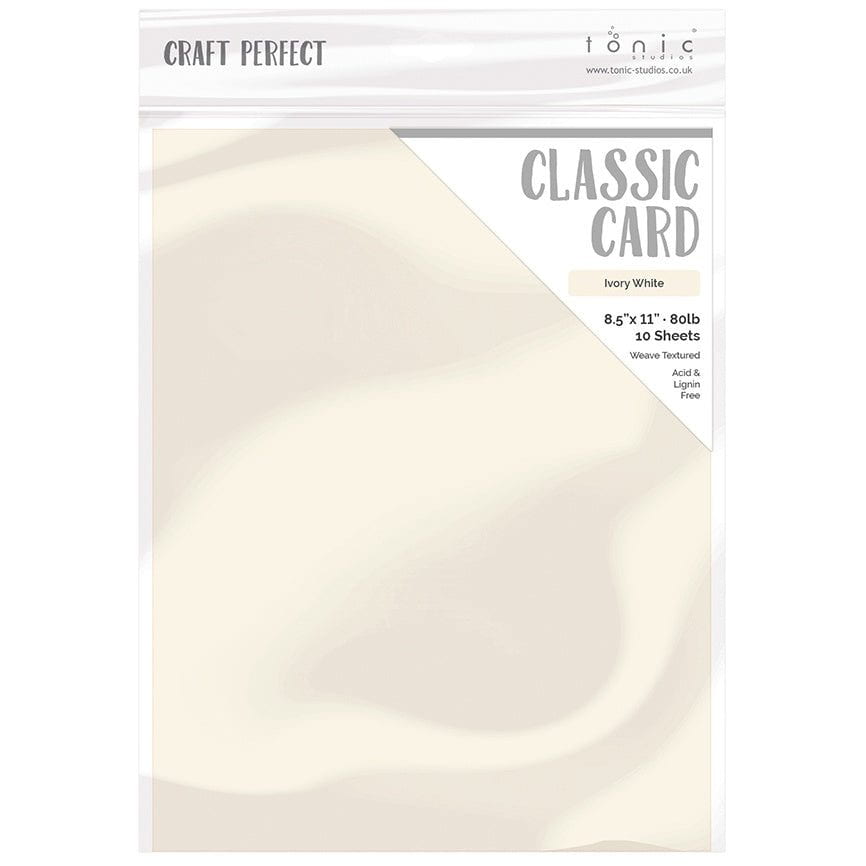 Tonic Ivory White 8.5 x 11 Craft Perfect Classic Weave Textured Cardstock 9615e