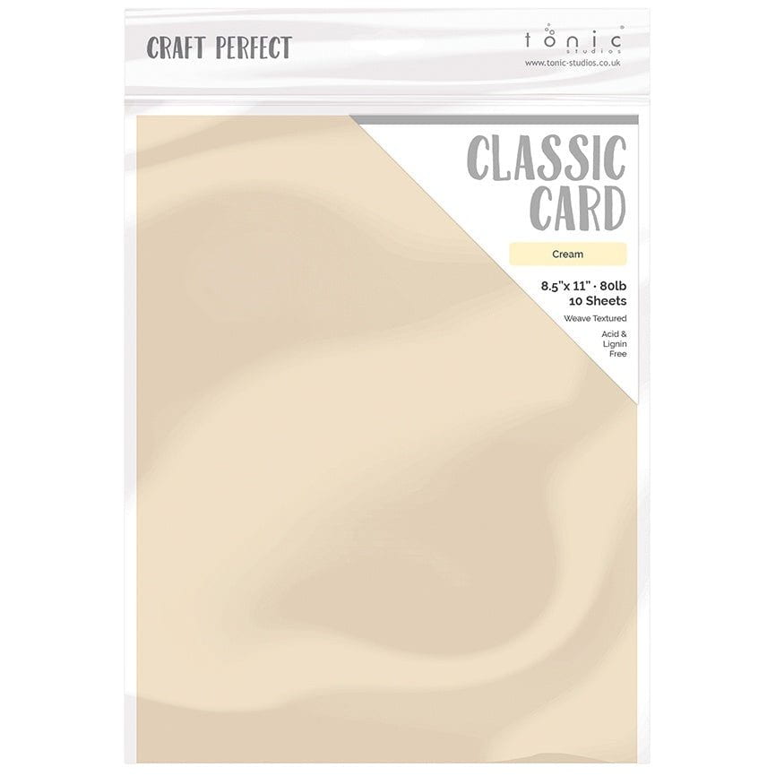 Tonic Cream 8.5 x 11 Craft Perfect Classic Weave Textured Cardstock 9614e