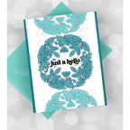 Pinkfresh Studio Floral Square Frame Press Plate 217723 Just A Hello Card | color-code:ALT04