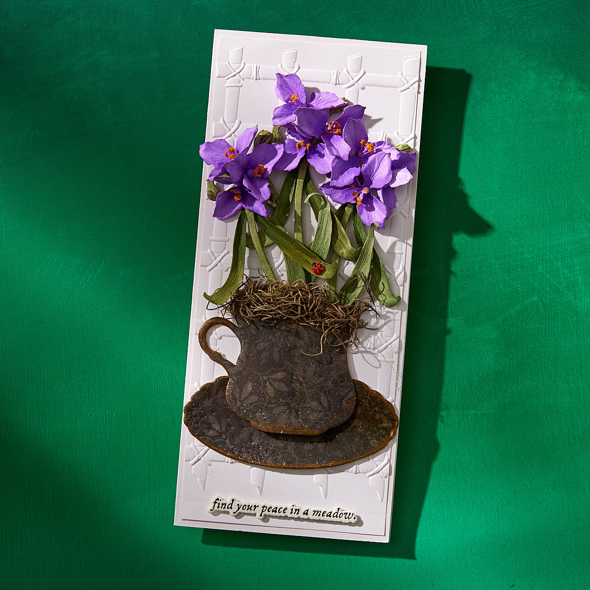 Spellbinders Spiderwort Etched Dies s4-1391 peace