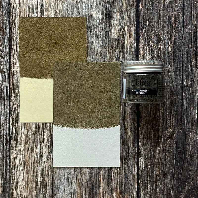 Tim Holtz Distress Embossing Glaze Scorched Timber January 2024 Ranger tde83511 Color Swatch