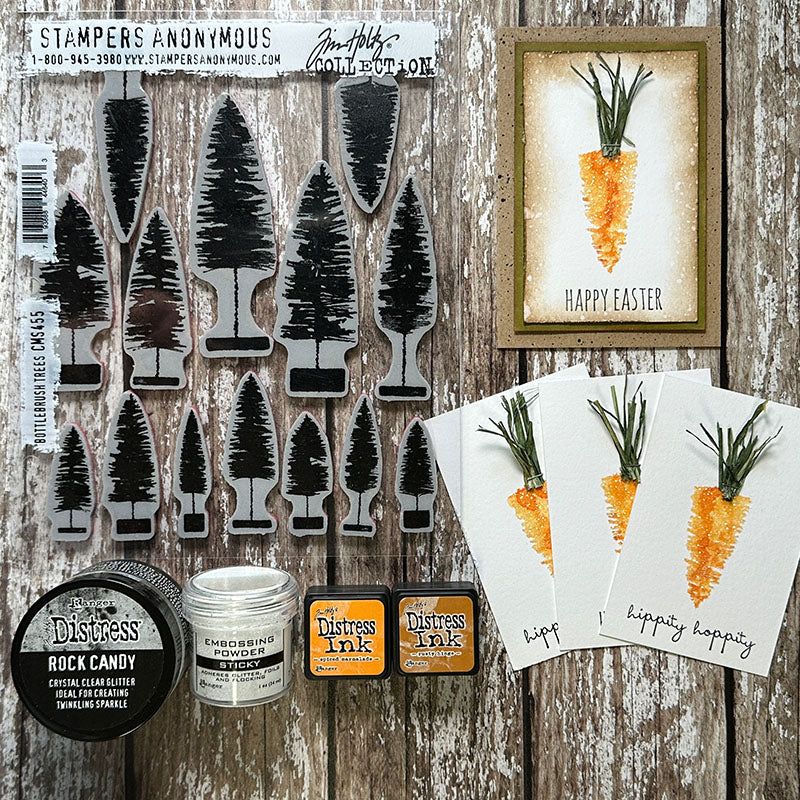 Tim Holtz Distress Rock Candy Crystal Clear Glitter Ranger tdr35879 Easter Carrot Project | color-code:ALT100