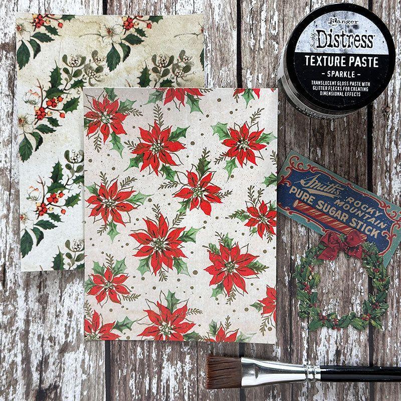 Tim Holtz Distress Holiday Texture Paste Sparkle Ranger tsck84495 Vintage Holiday Cards | color-code:ALT02