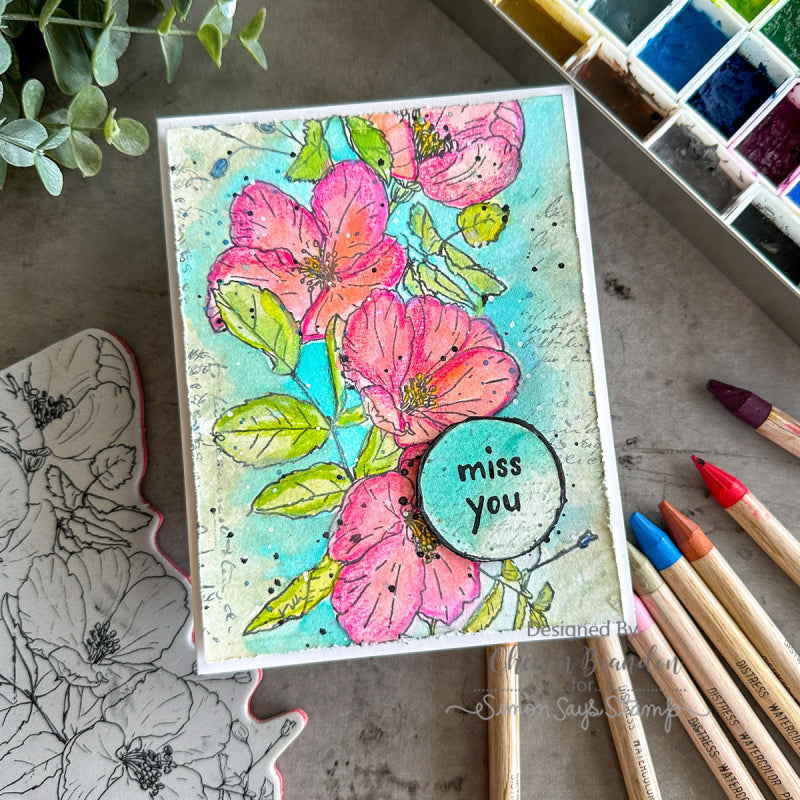 Tim Holtz Cling Rubber Stamps Floral Trims CMS461 Miss You | color-code:ALT04
