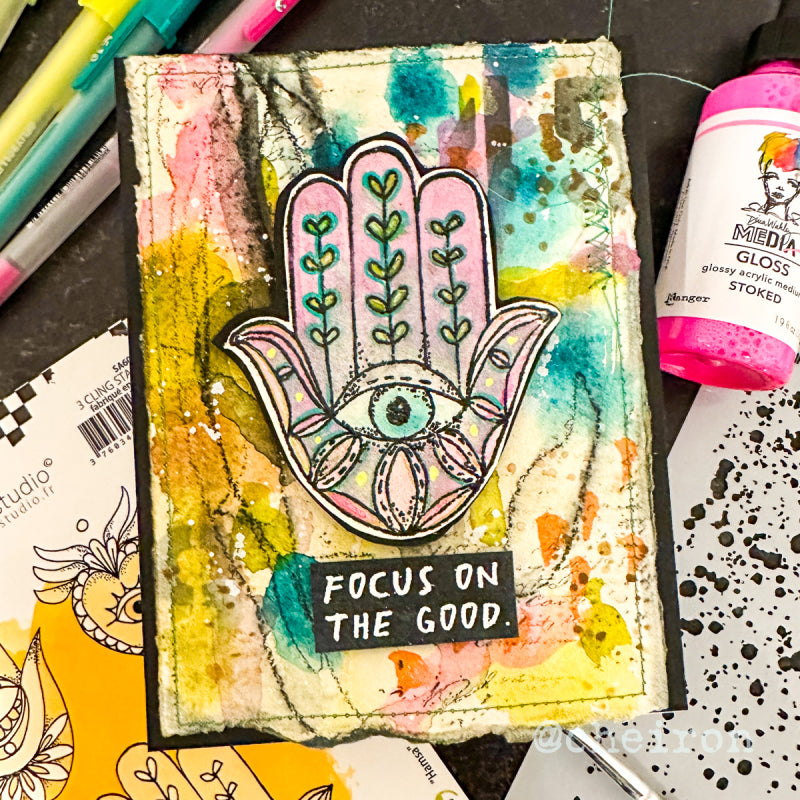 Tim Holtz Cling Rubber Stamps LEDGER SCRIPT CMS241 focus on the good | color-code:ALT04