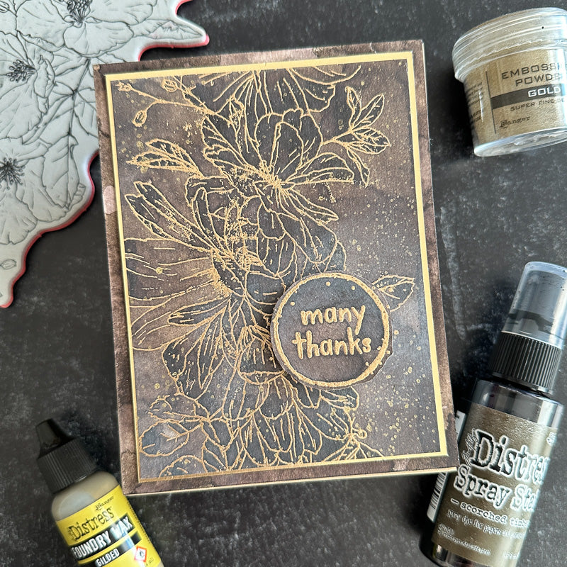 Tim Holtz Cling Rubber Stamps Floral Trims CMS461 many thanks | color-code:ALT07