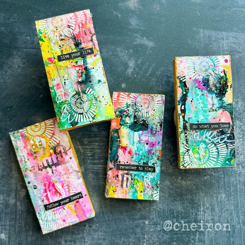Tim Holtz Cling Rubber Stamps FADED TYPE CMS397 lots of color | color-code:ALT01