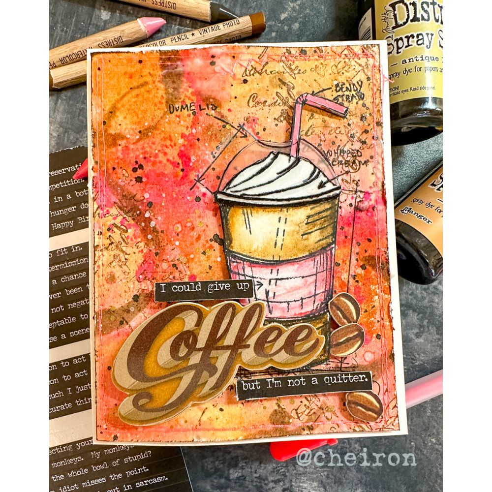 Tim Holtz Layering Stencil SPLATTERS THS009 coffee | color-code:ALT01