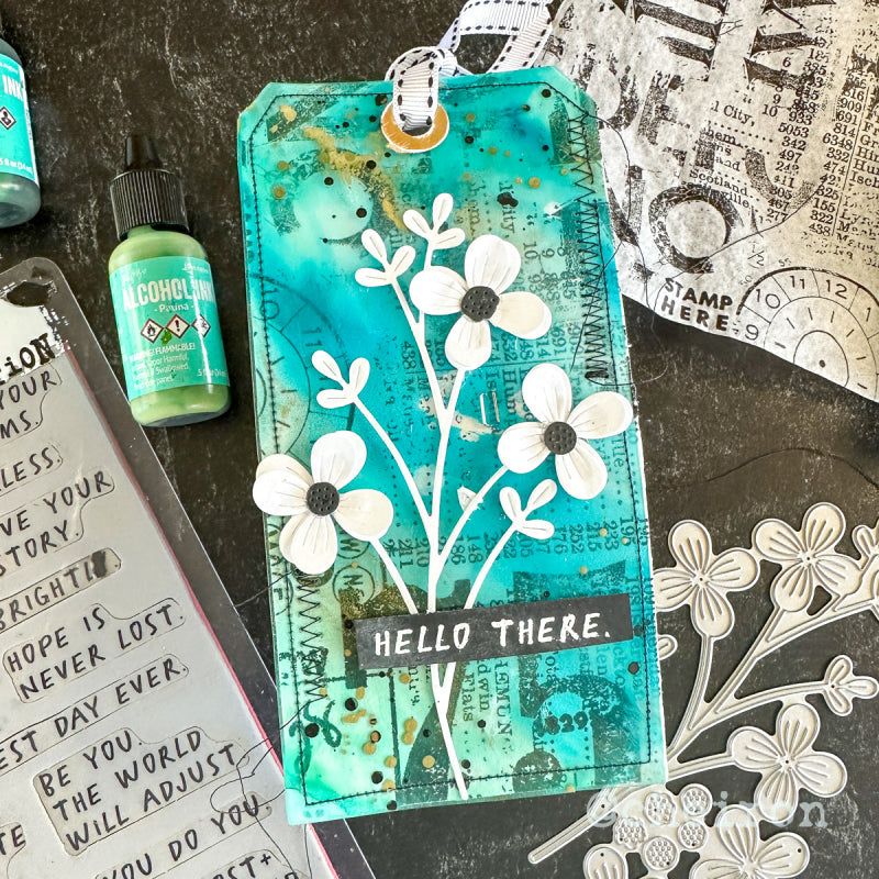 Tim Holtz Cling Rubber Stamps NOTEWORTHY CMS446 hello | color-code:ALT01