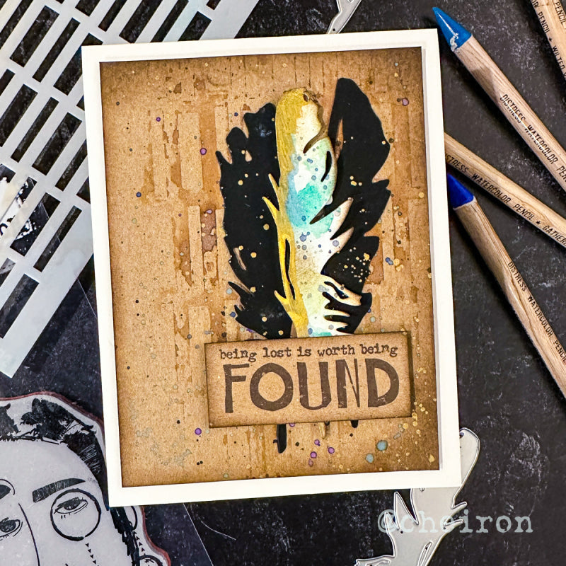 Tim Holtz Cling Rubber Stamps OBSERVATIONS CMS434 feathers | color-code:ALT01