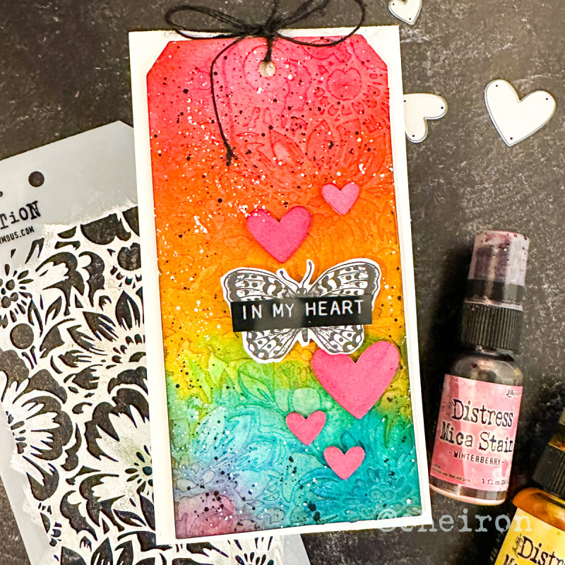 Tim Holtz Cling Rubber Stamps FLUTTER CMS294 in my heart | color-code:ALT03