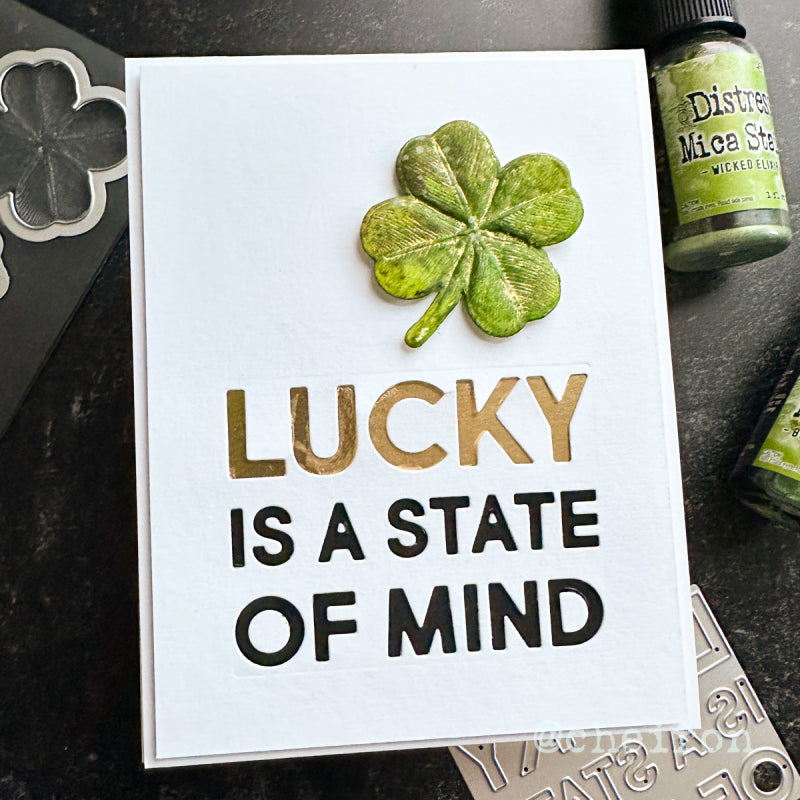 Tim Holtz Sizzix BOLD TEXT 2 Thinlits Dies 665925 shamrock | color-code:ALT01