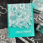 Tim Holtz Cling Rubber Stamps Floristry With Acrylic Grid Block cms485 hello friend | color-code:ALT01