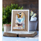Hero Arts Infinity Dies Scalloped Rectangles DF124 butterfly