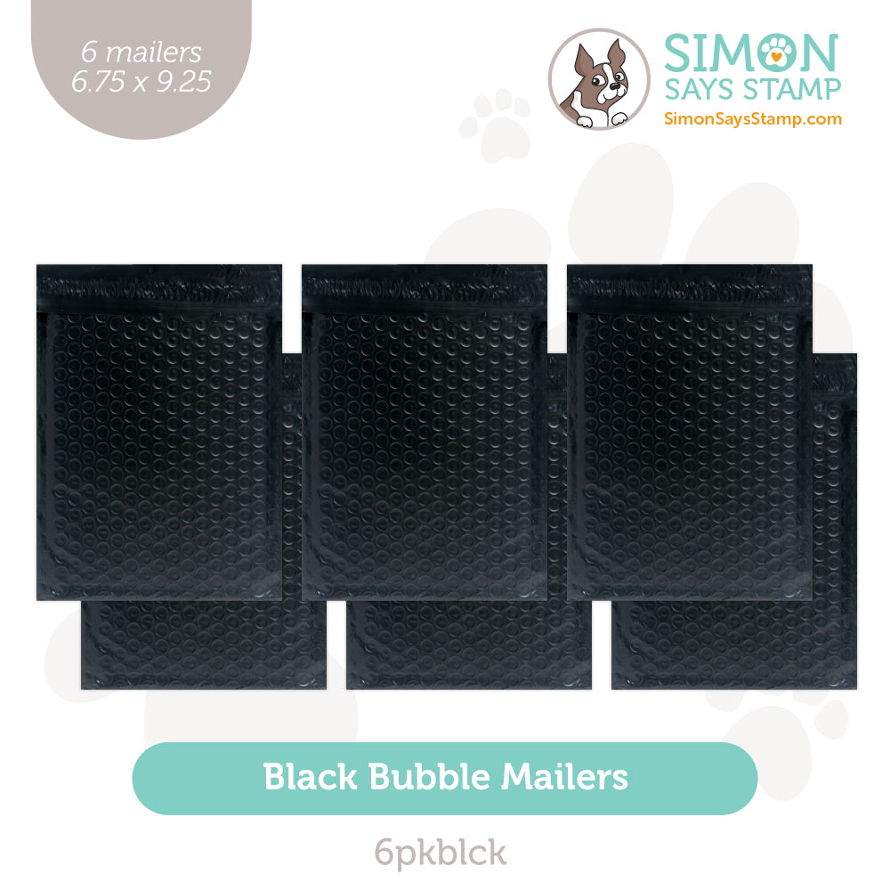Simon Says Stamp Black Bubble Mailers 6 Pack 6pkblck Celebrate