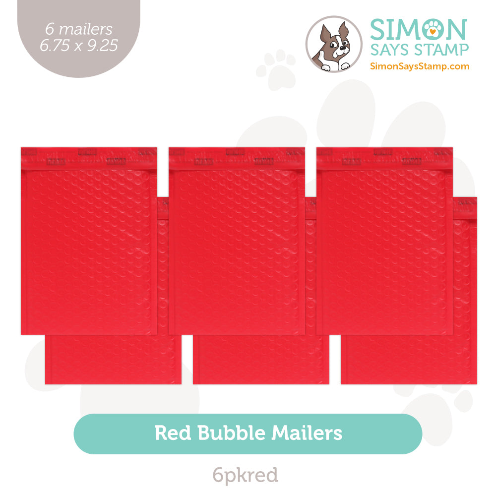 Simon Says Stamp Red Bubble Mailers 6 Pack 6pkred Celebrate