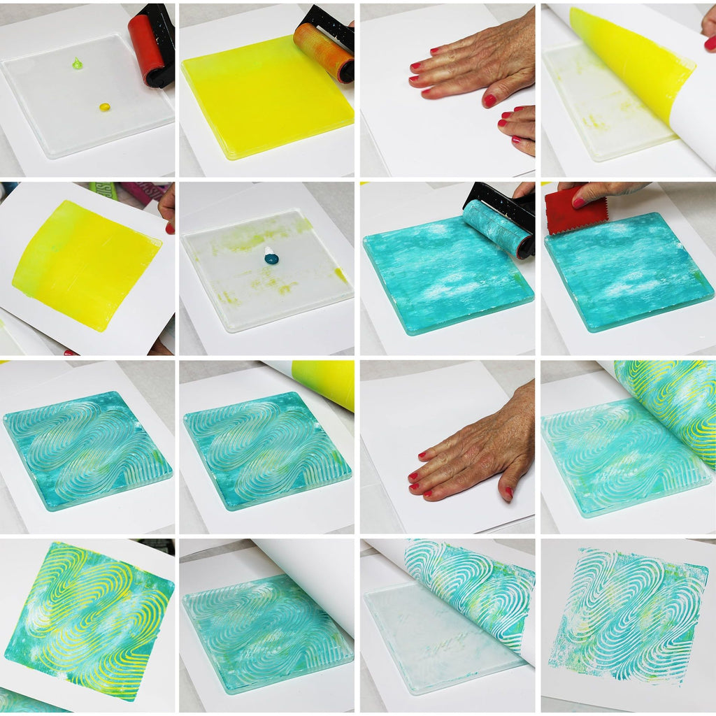 Gelli Arts 6 x 6 Reusable Gel Printing Plate how to