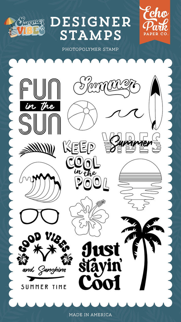 Echo Park Keep Cool In The Pool Clear Stamps sv365045