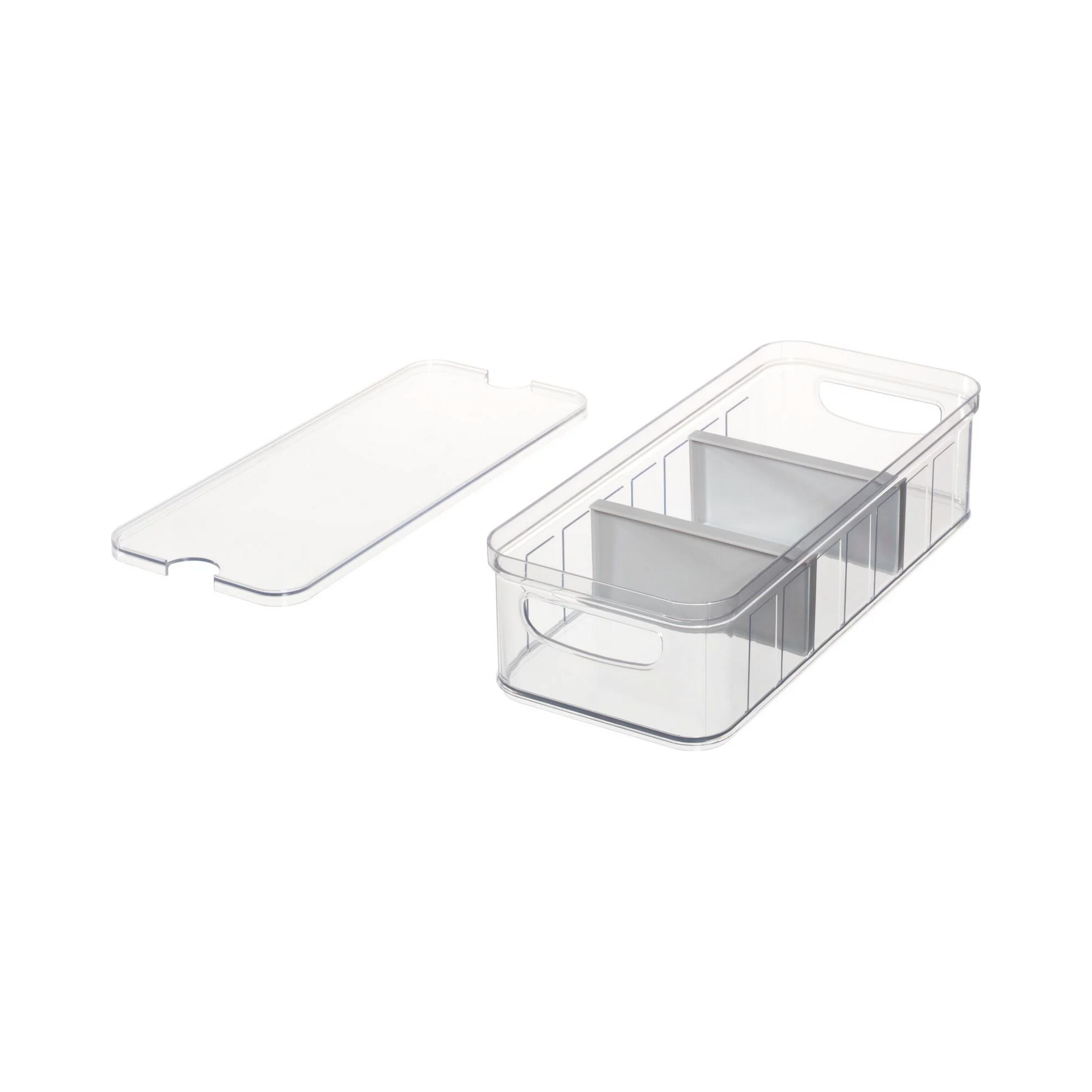 InterDesign Crisp Large Divided Bin 71373 lid off