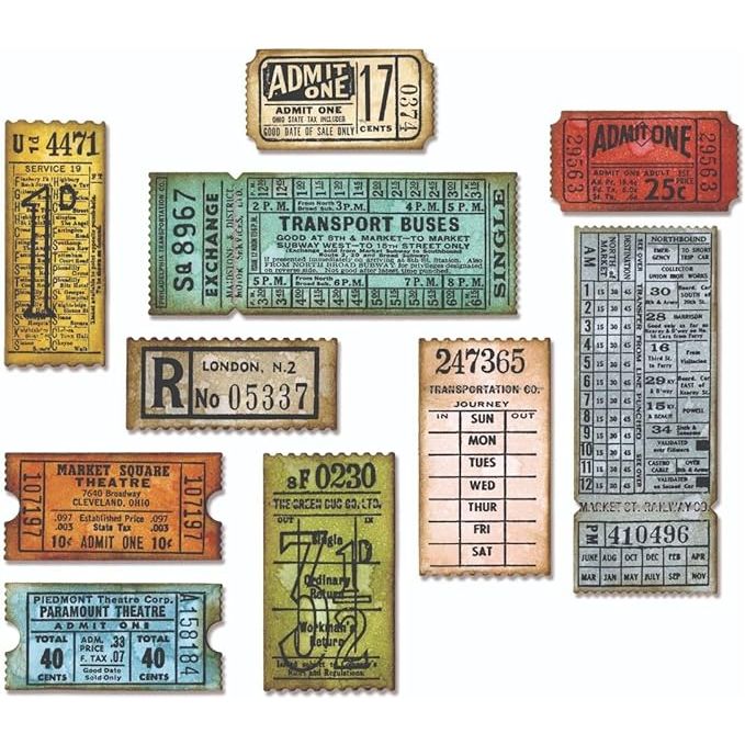 Tim Holtz Sizzix TICKET BOOTH Thinlits Die 662698
