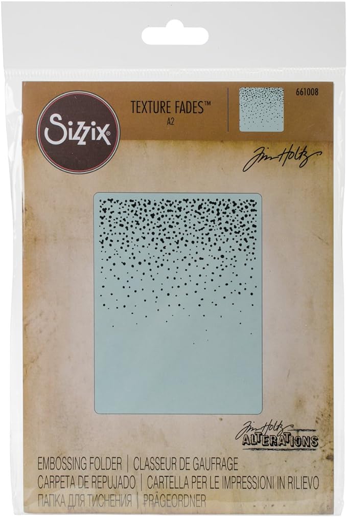 Tim Holtz Sizzix SNOWFALL SPECKLES Texture Fades Embossing Folder 661008