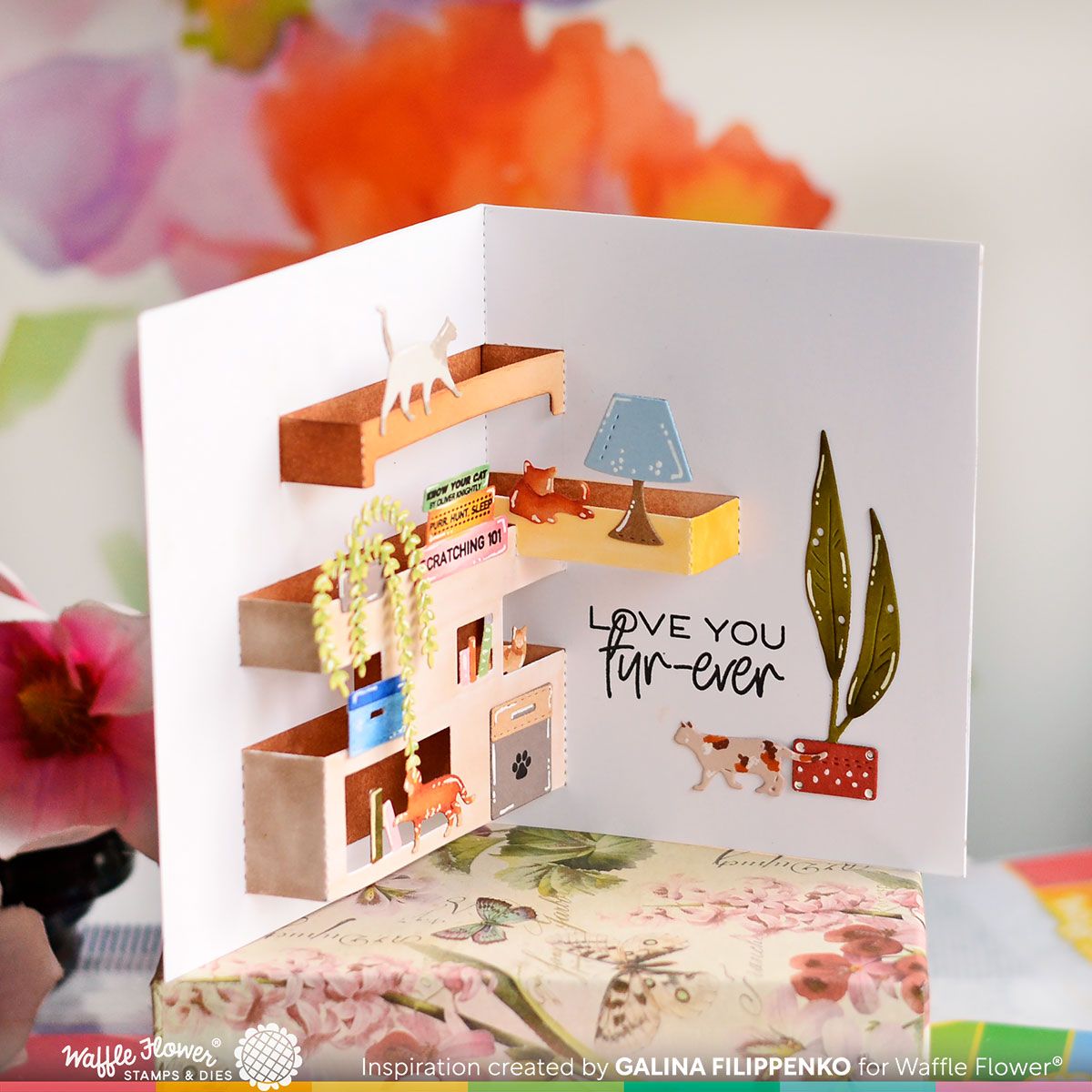Waffle Flower Purrfect Sentiments Clear Stamps 421541 love you