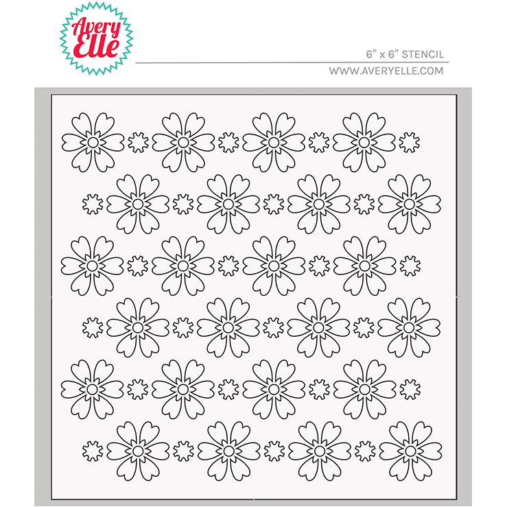 Avery Elle Flower Power Stencil sl2308