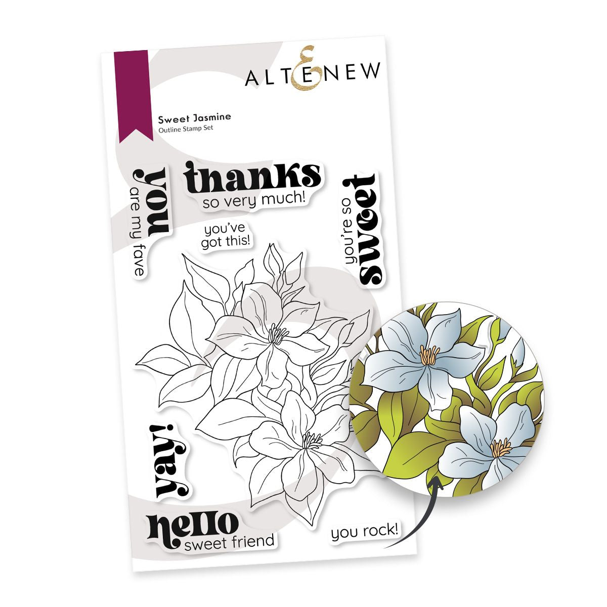 Altenew Sweet Jasmine Clear Stamps alt8833