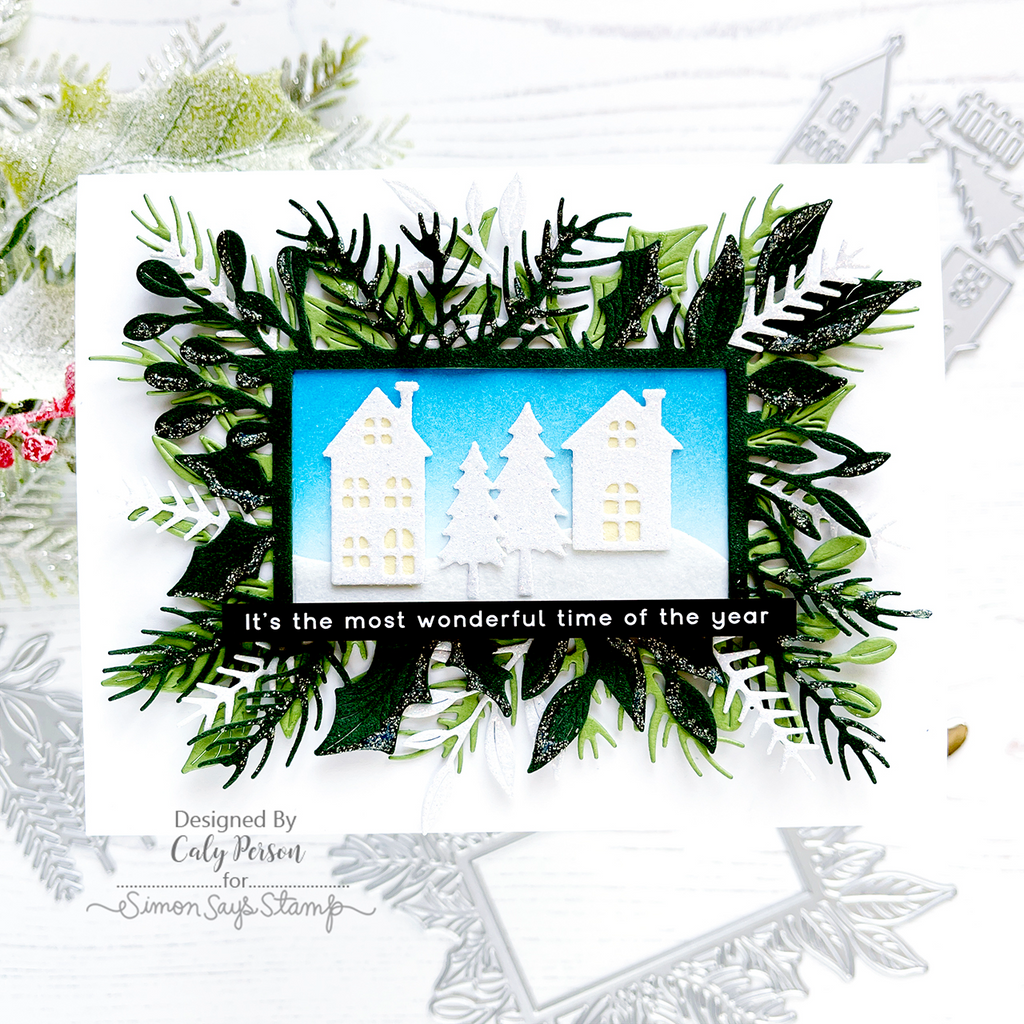 Simon Says Stamp Forest Border Frame Wafer Dies s911 Season Of Wonder Christmas Card | color-code:ALT06