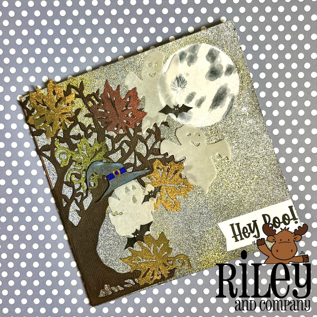 Riley And Company Cut Ups Leaves Overlay rd585 ghost tree