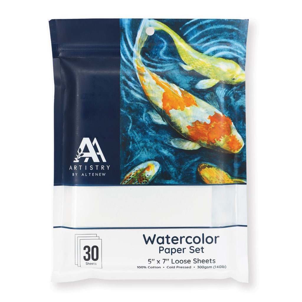 Altenew Watercolor Paper Set Cold-Pressed, 5 x 7 inch 30 sheet pack alt8099