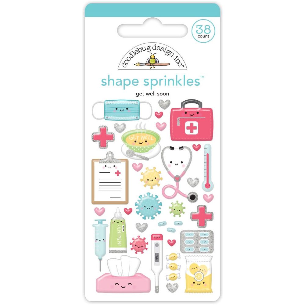 Doodlebug Get Well Soon Shape Sprinkles 8005