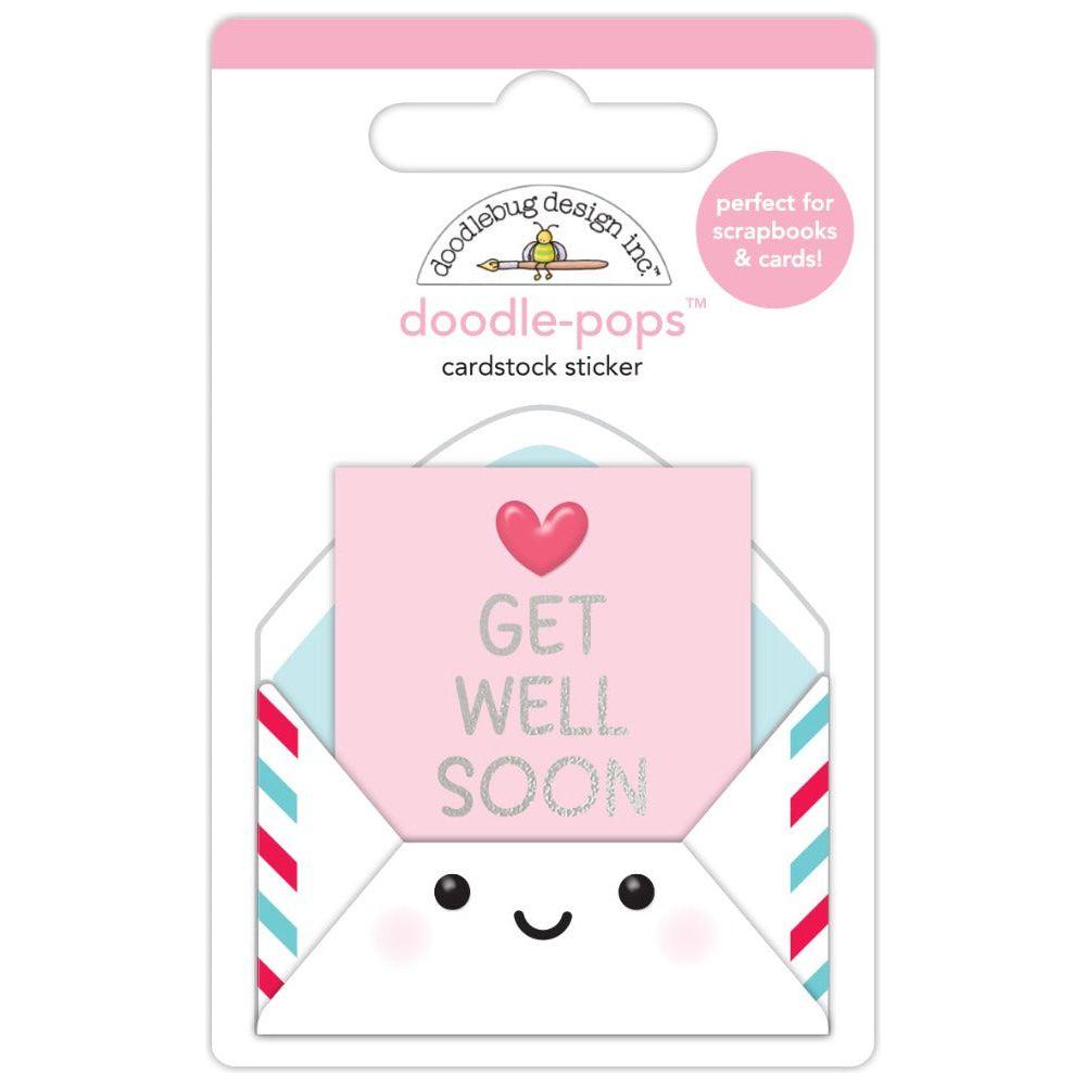 Doodlebug Get Well Soon Doodle-Pops 3D Stickers 8012