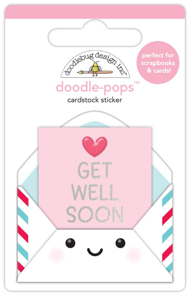 Doodlebug Get Well Soon Doodle-Pops 3D Stickers 8012