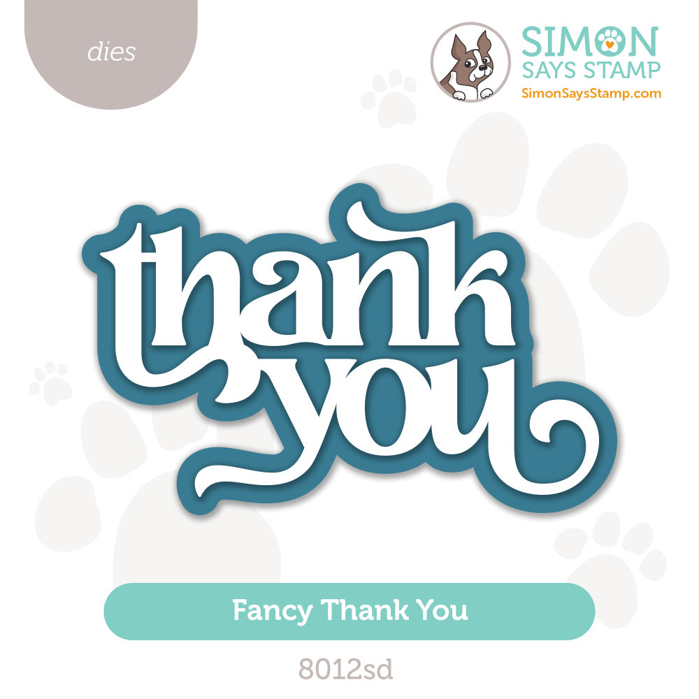 Simon Says Stamp Fancy Thank You Wafer Dies 8012sd Happy Camper