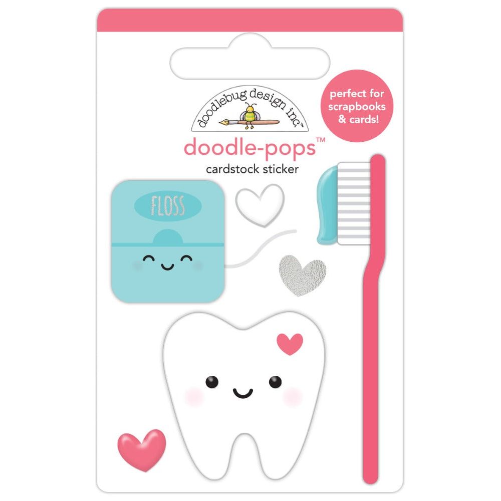 Doodlebug Minty Fresh Doodle-Pops 3D Stickers 8013
