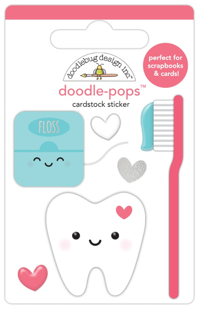 Doodlebug Minty Fresh Doodle-Pops 3D Stickers 8013