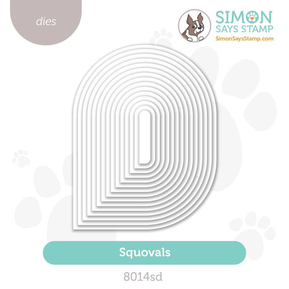 Simon Says Stamp Squovals Wafer Dies 8014sd You Are My Favorite