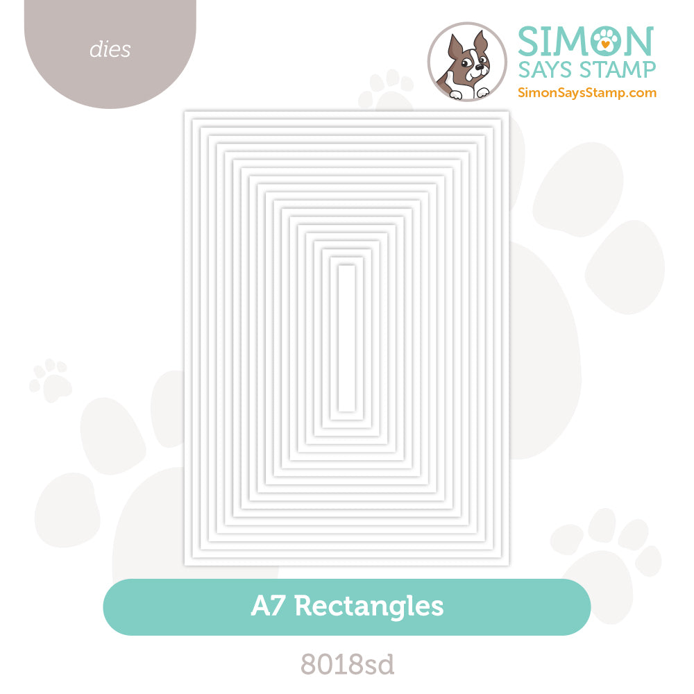 Simon Says Stamp A7 Rectangles Wafer Dies 8018sd Friend Like You