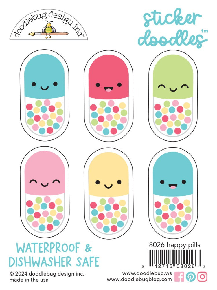 Doodlebug Happy Pills Sticker Doodles 8026